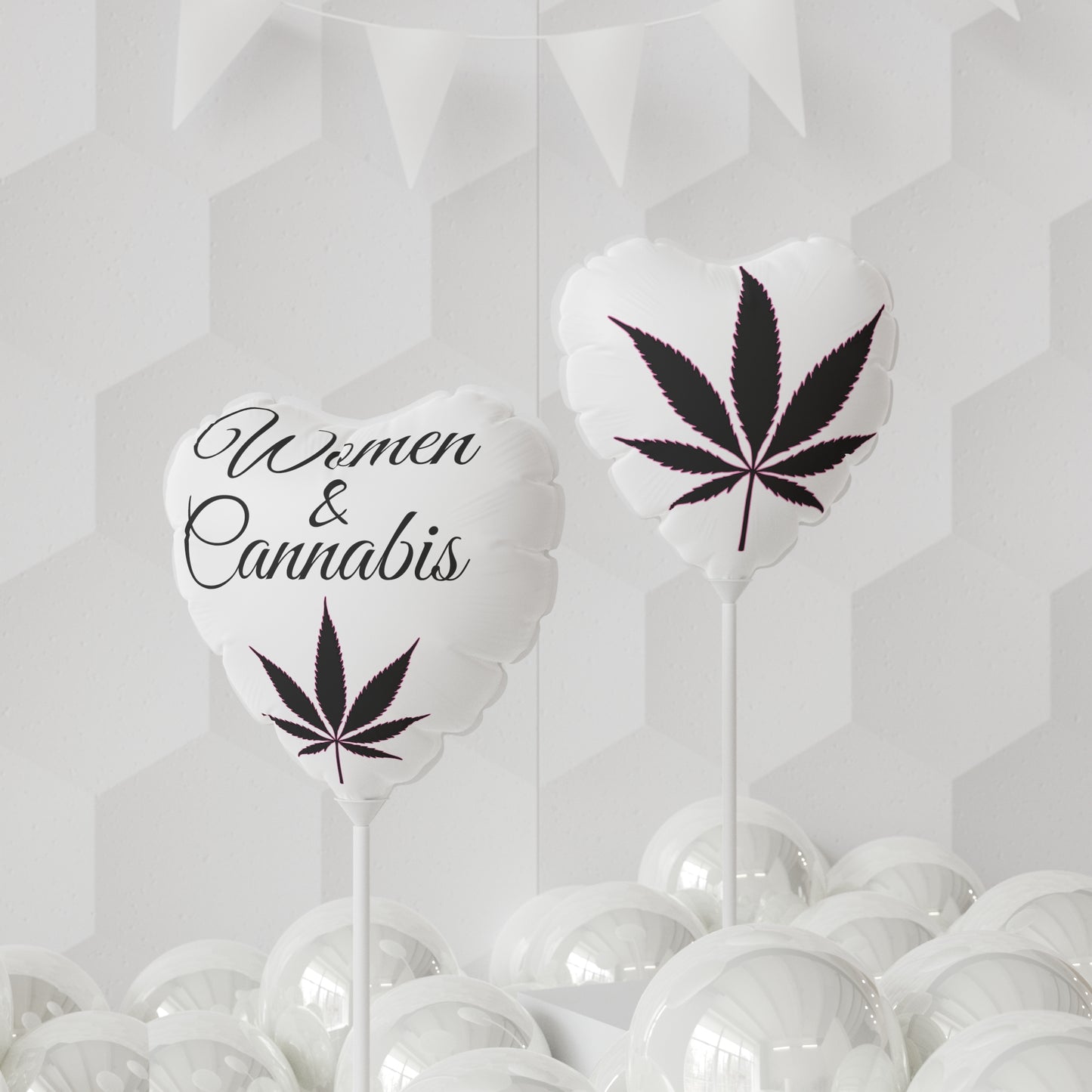 Balloon Women & Cannabis (Round and Heart-shaped), 11"